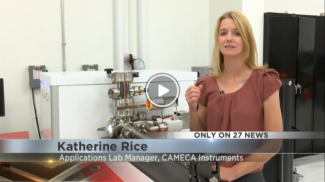 Dr. Katherine Rice on WKOW explaining how atom probes work.